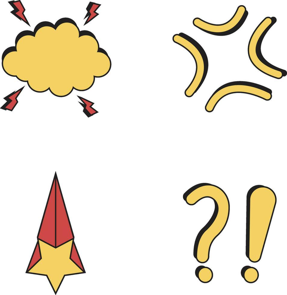 Collection of Comic Effect Shape. Pro Vector