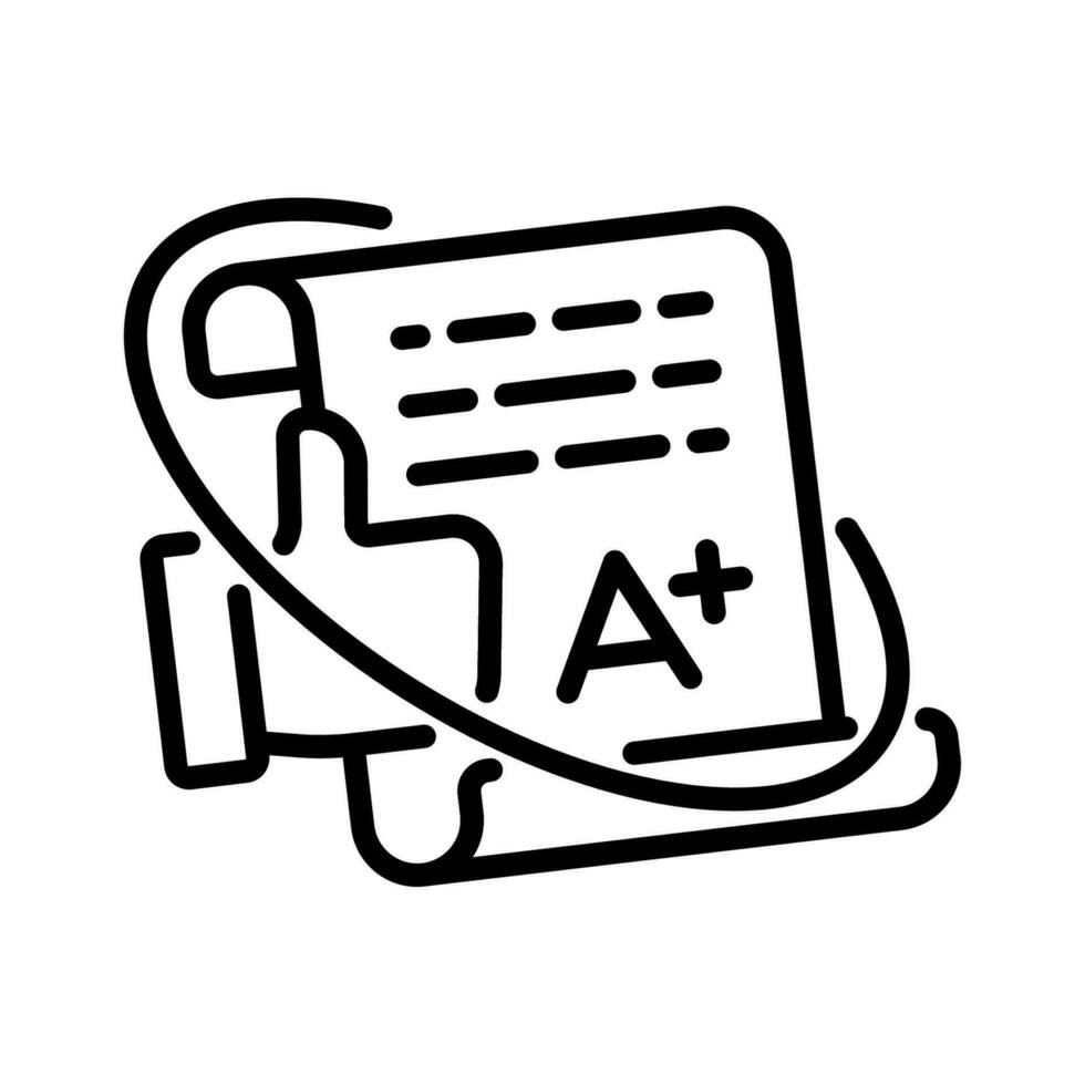 exam result icon vector design in line style