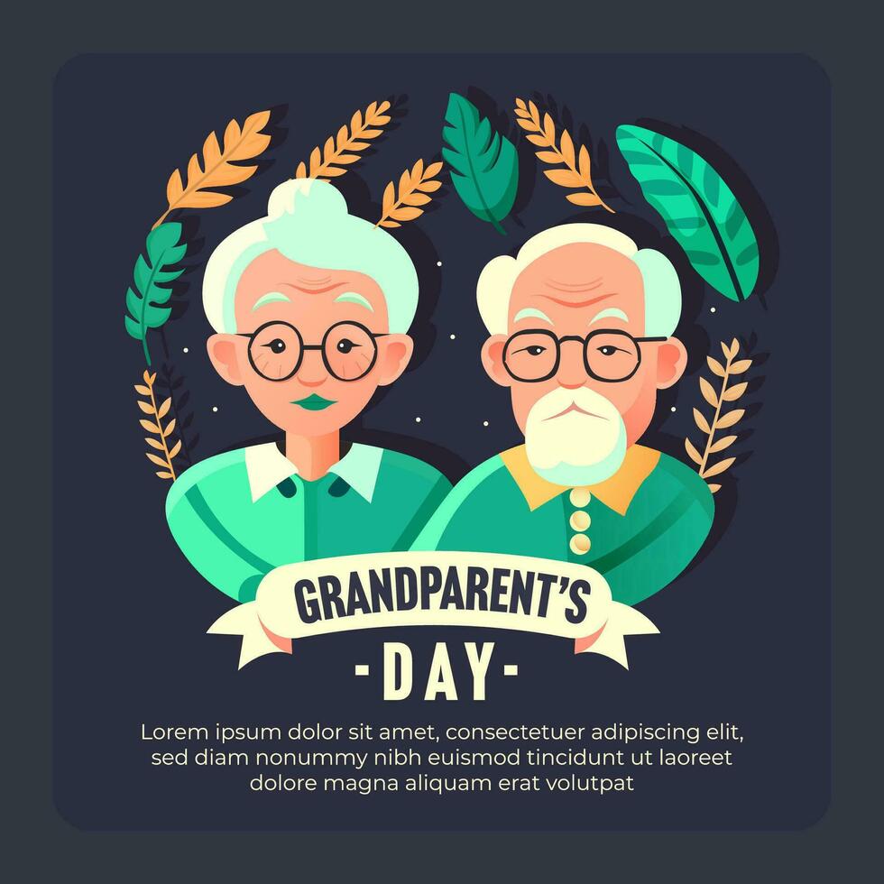 social medios de comunicación enviar diseño modelo para abuelos día celebracion vector