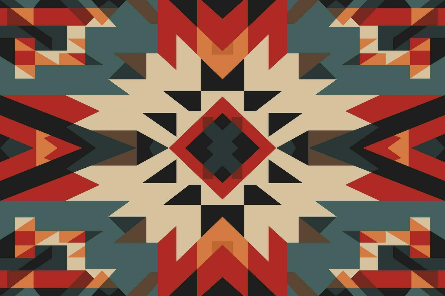 Modern geometric shapes patterns, seamless vector illustration. Pattern designs with modern geometric shapes can be printed as a background image or used for rugs, carpets, or textile fabric.