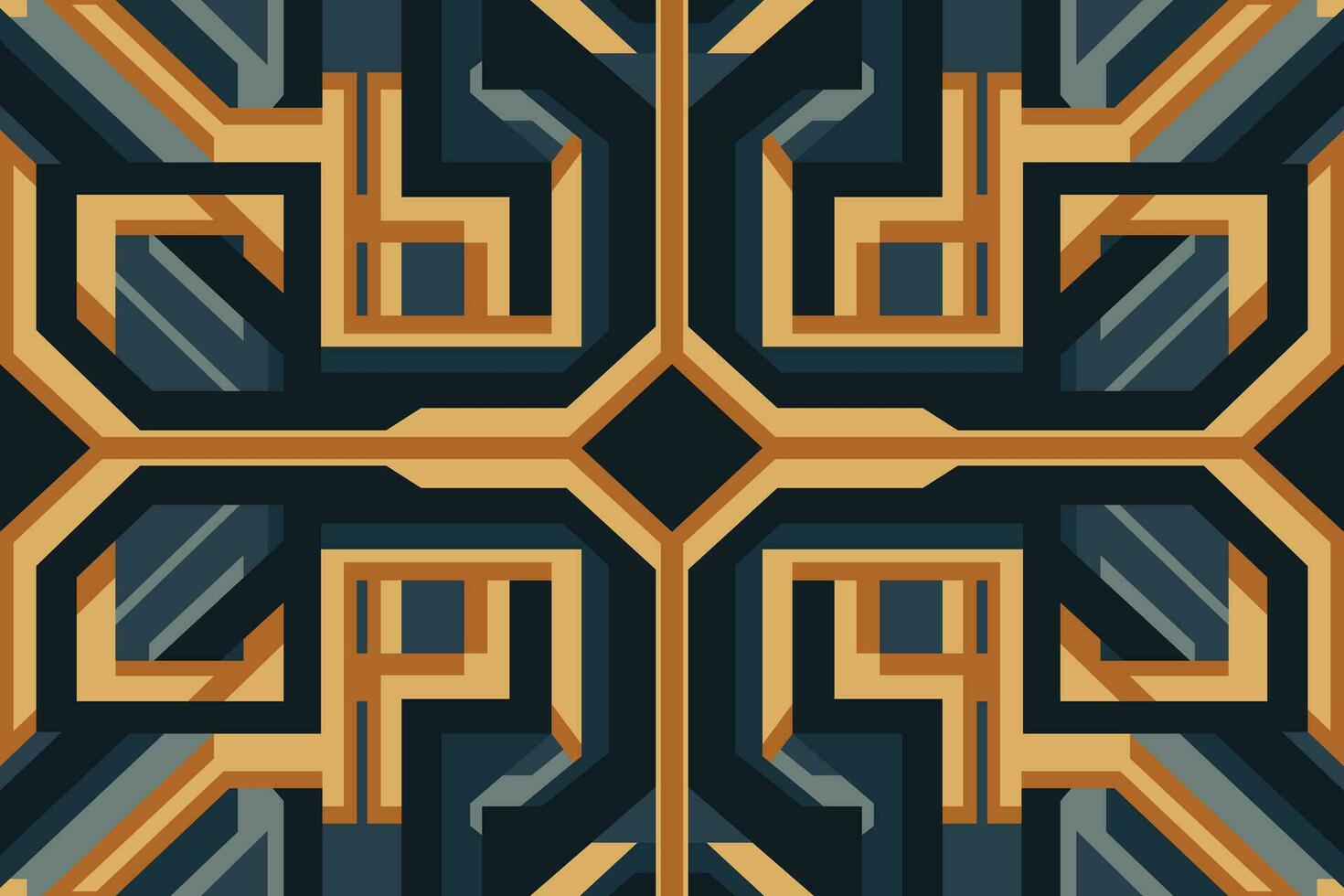 Modern geometric shapes patterns, seamless vector illustration. Pattern designs with modern geometric shapes can be printed as a background image or used for rugs, carpets, or textile fabric.