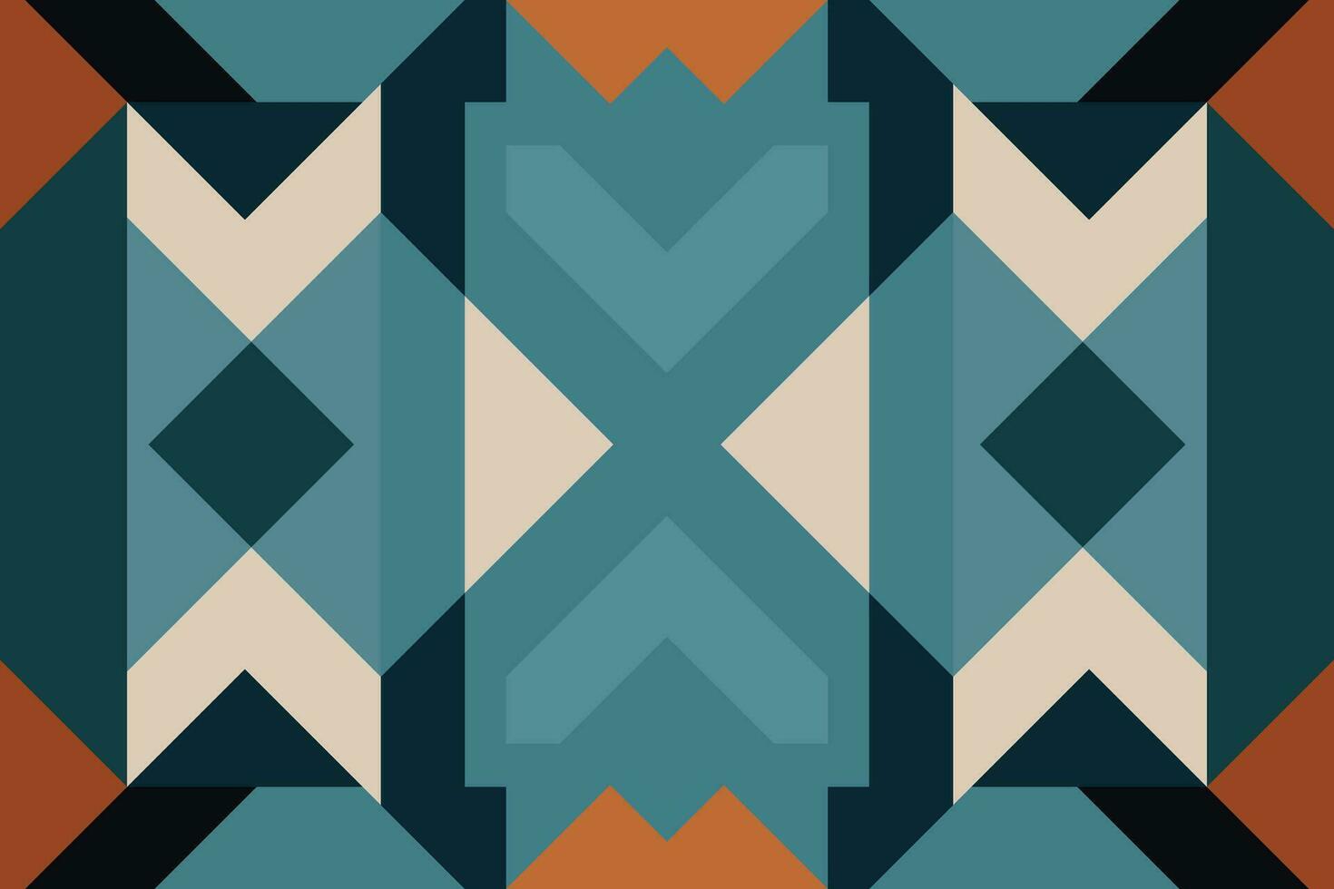 Modern geometric shapes patterns, seamless vector illustration. Pattern designs with modern geometric shapes can be printed as a background image or used for rugs, carpets, or textile fabric.