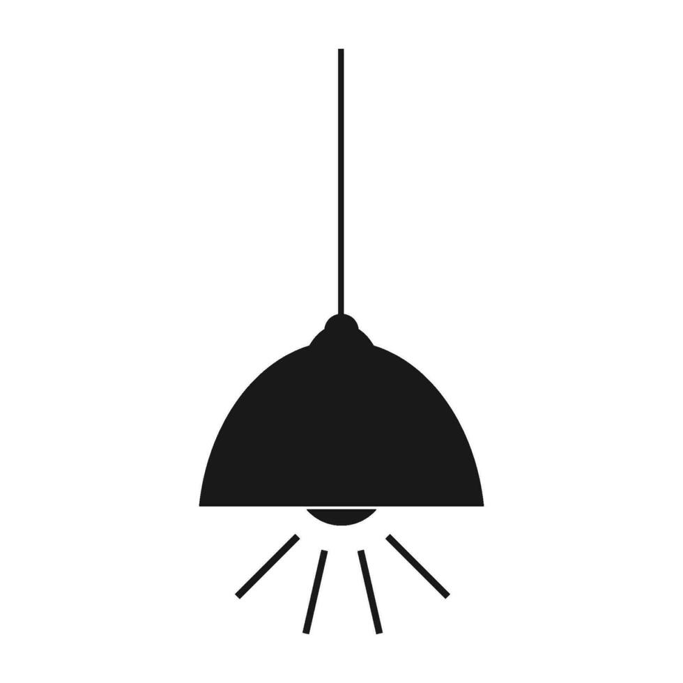 Hang lamp icon vector