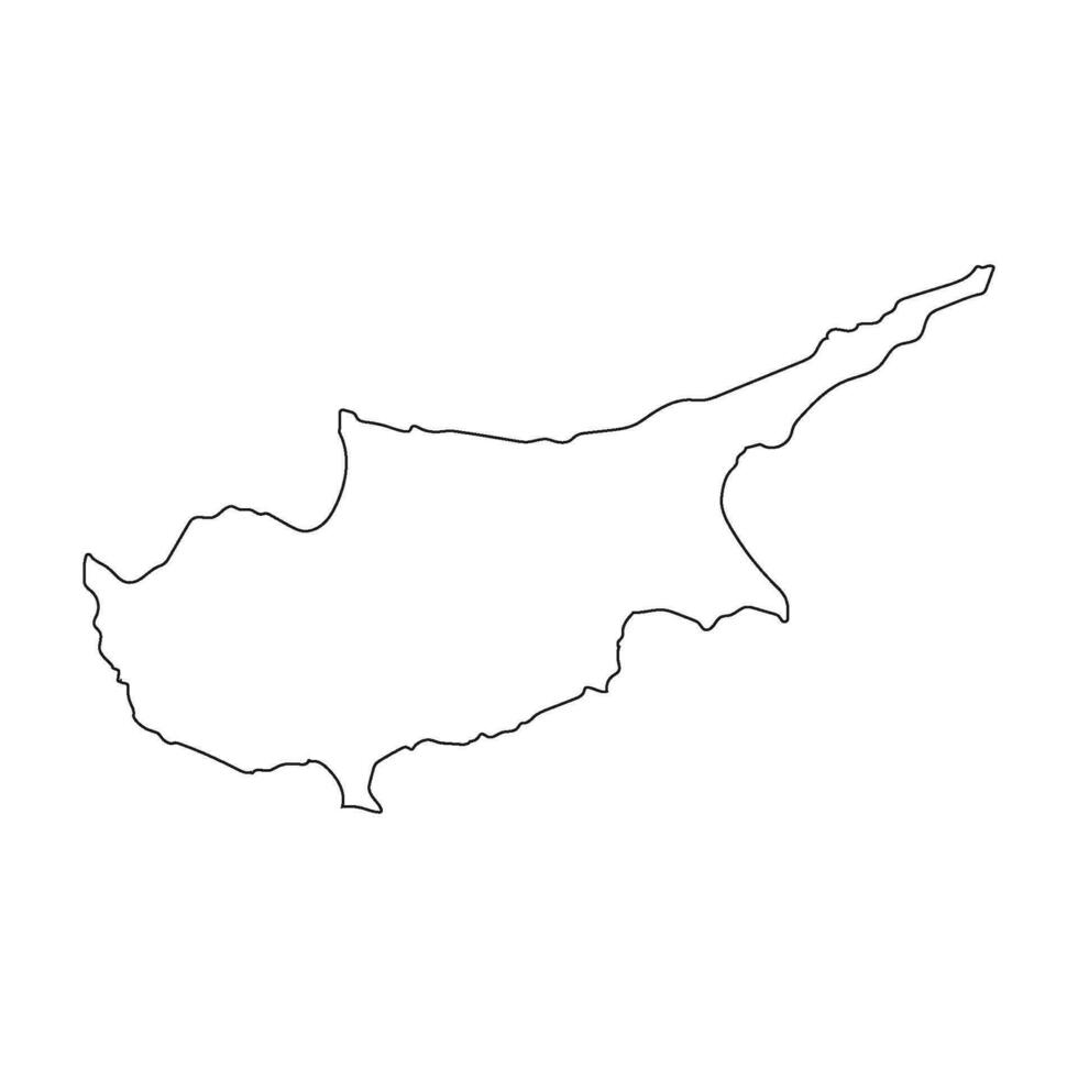 Chipre isla mapa icono vector