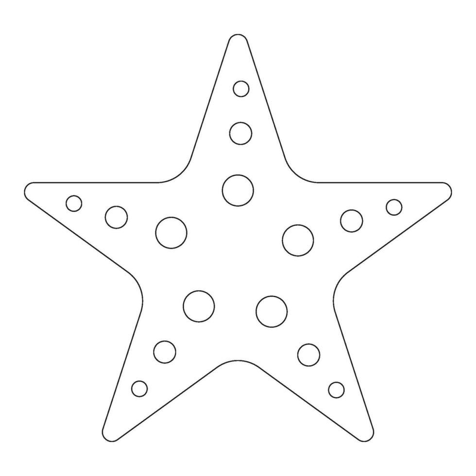 Star fish icon vector