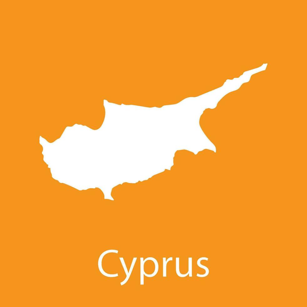 Chipre isla mapa icono vector