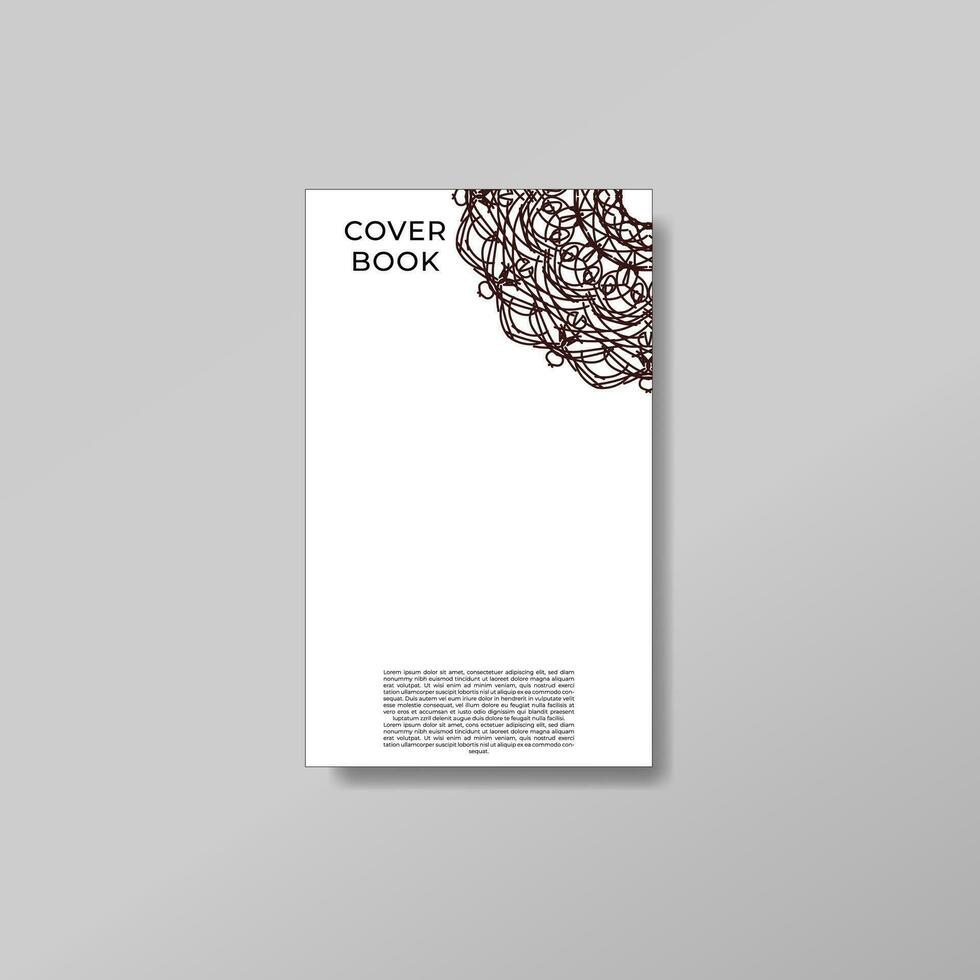 cover template with mandala flower vector