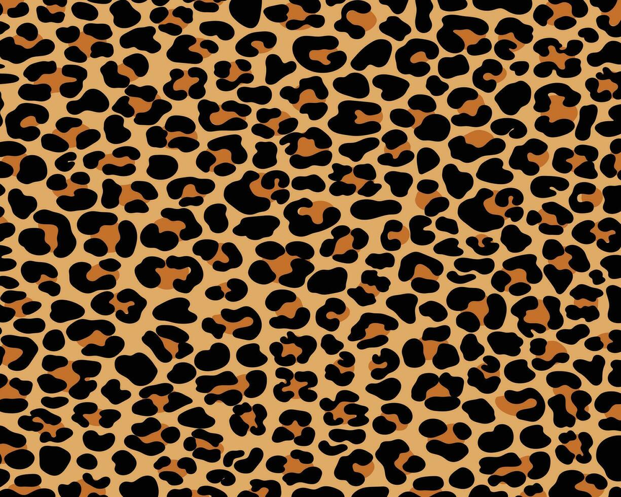 Leopard print pattern seamless background and printing or home decorate and more. vector