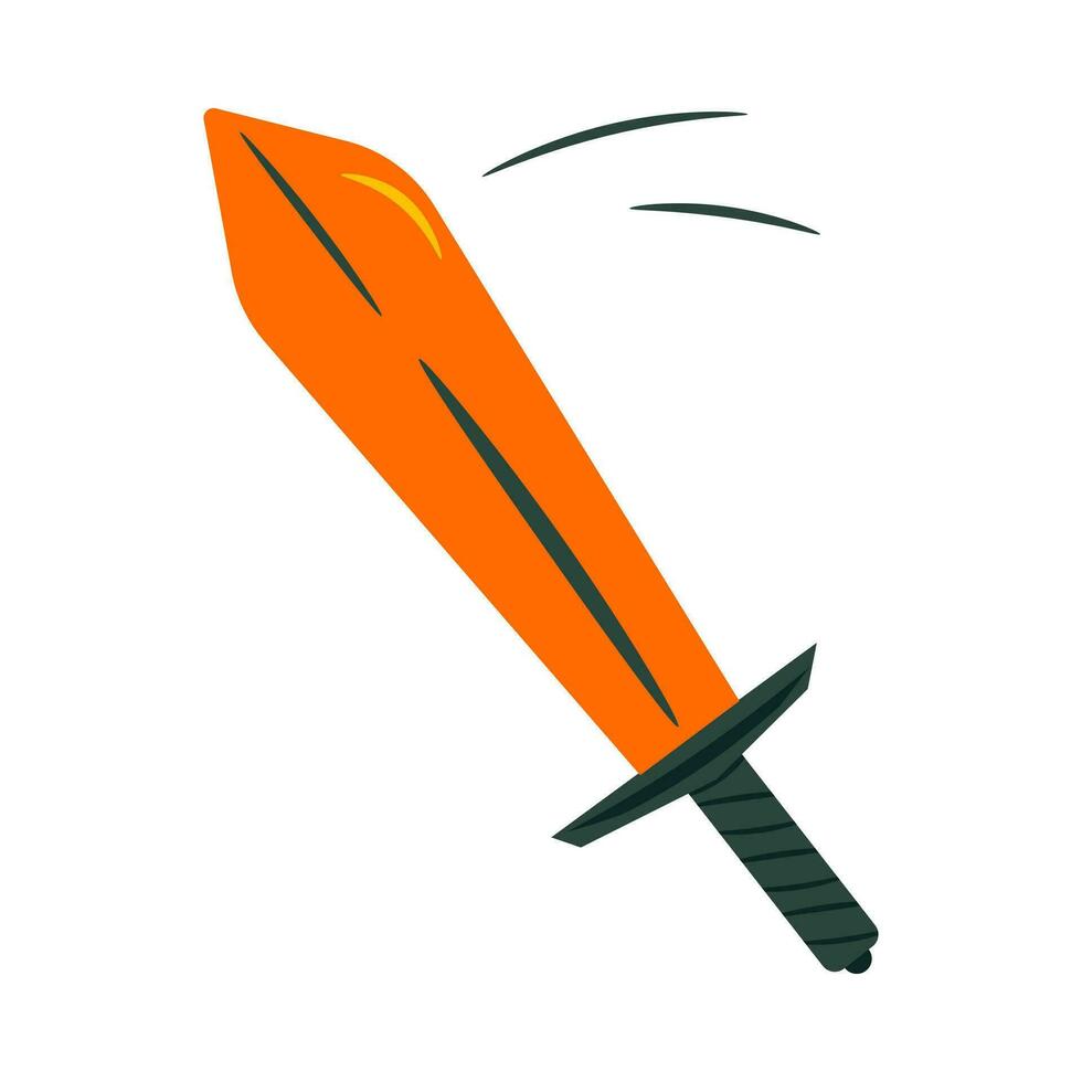 sword flat illustration, full color icon vector