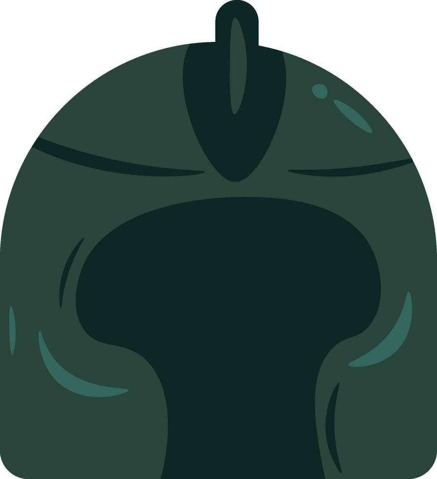 ancient war helmet flat illustration, cartoon icon vector