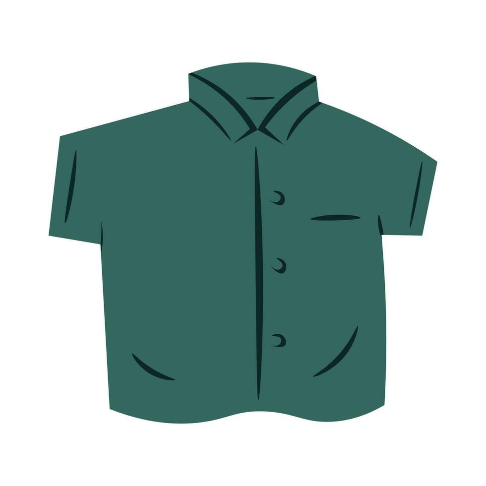 camisa plano ilustración, lleno color icono vector