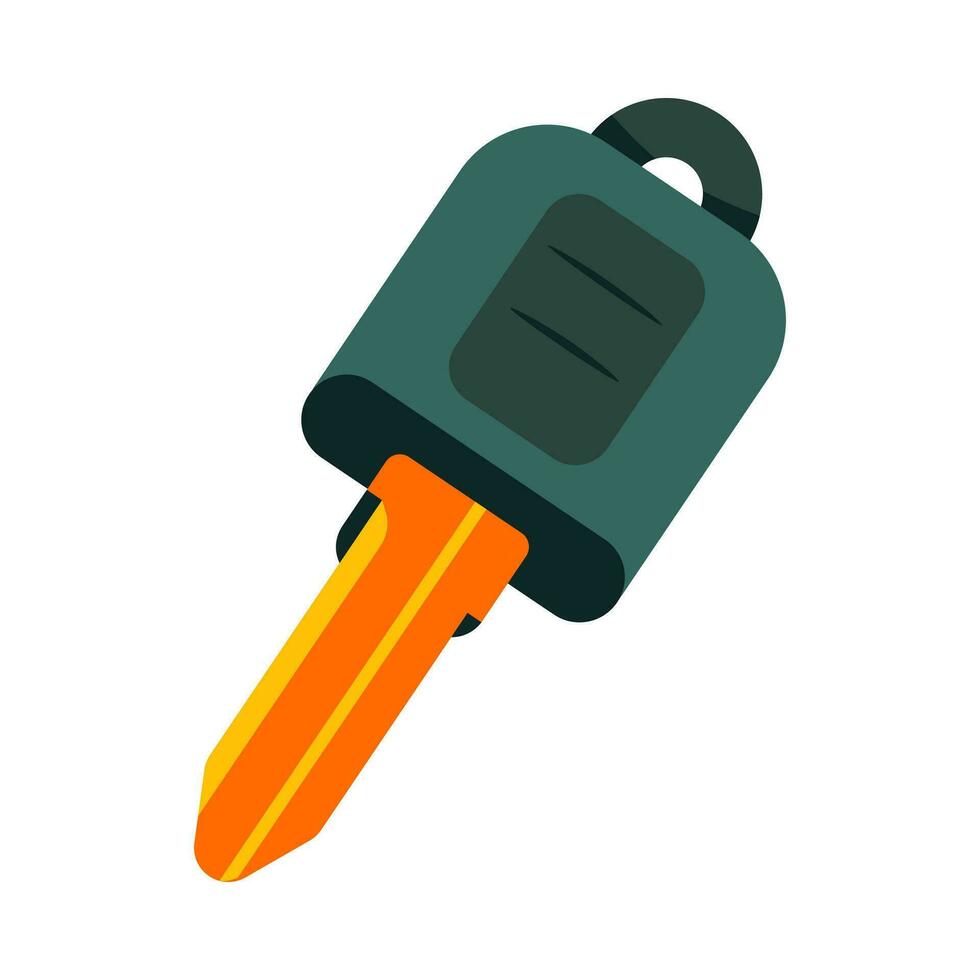 car key flat illustration, full color icon vector