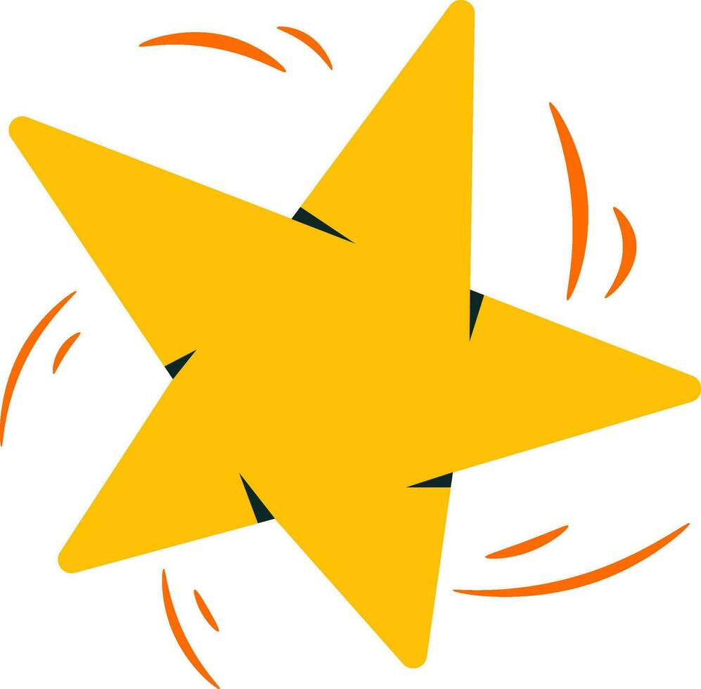 star, achievement flat illustration, full color icon vector