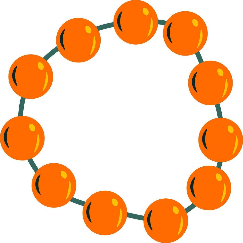 prayer beads, flat illustration icon vector