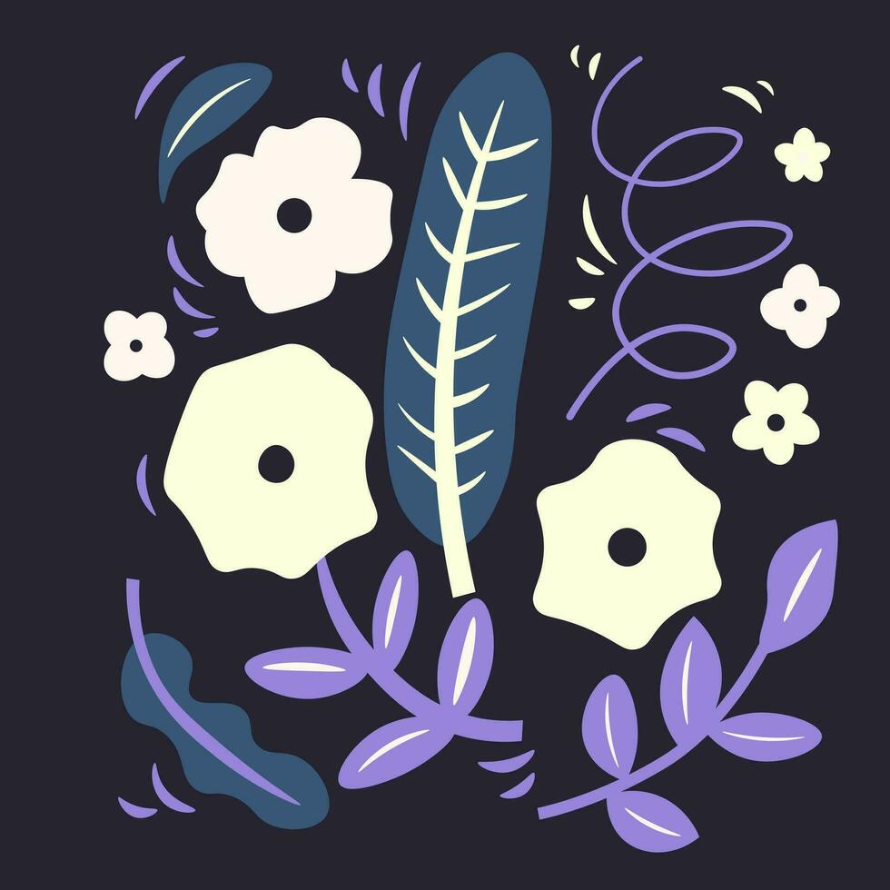 garden plant, botanical element, flat illustration vector