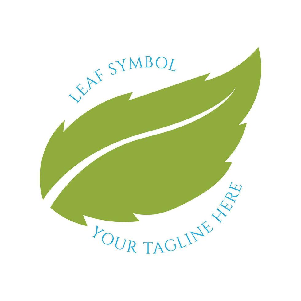 Simple Minimalist Fresh Green Rose Mint Leaf Leaves Icon vector