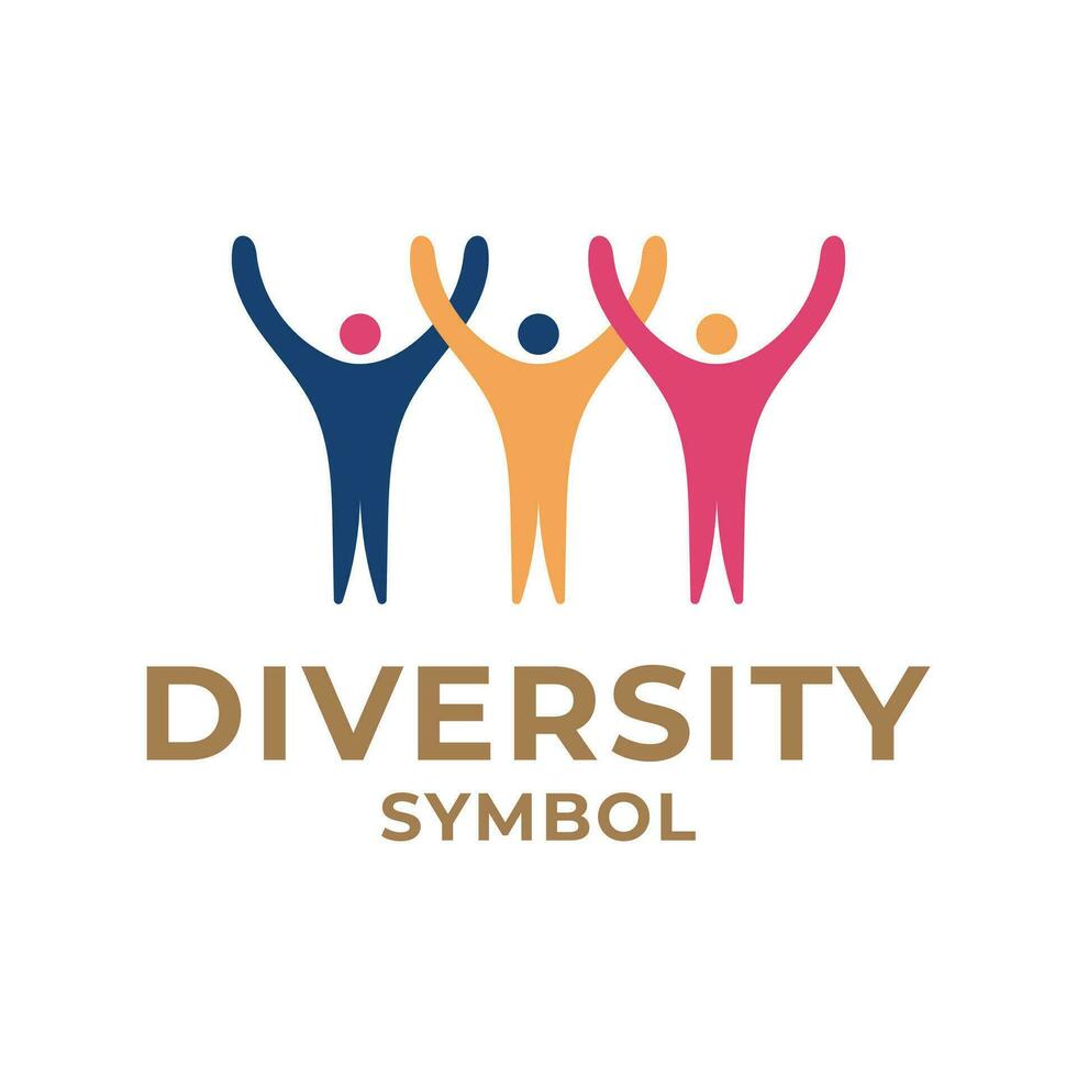 Abstract Human People Family Together for Diversity Community Unity United Teamwork Symbol Vector