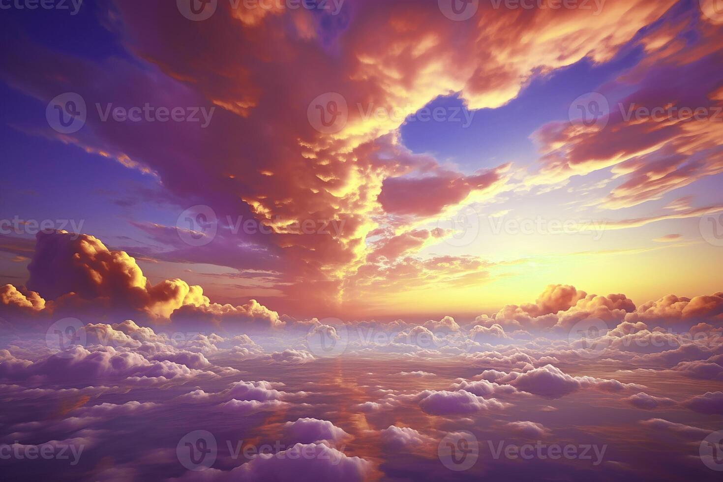 Dramatic Cloudscape in Sky at Sunset photo