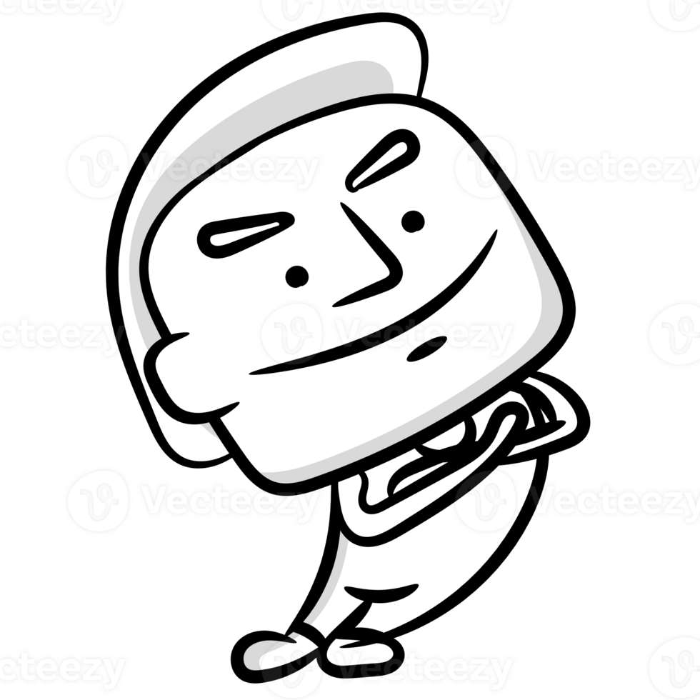 Good job young man cartoon gesture png