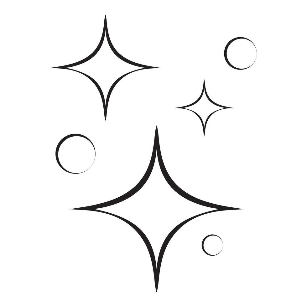 winkling stars. Shine icon, Clean star icon. isolated on white background. vector illustration
