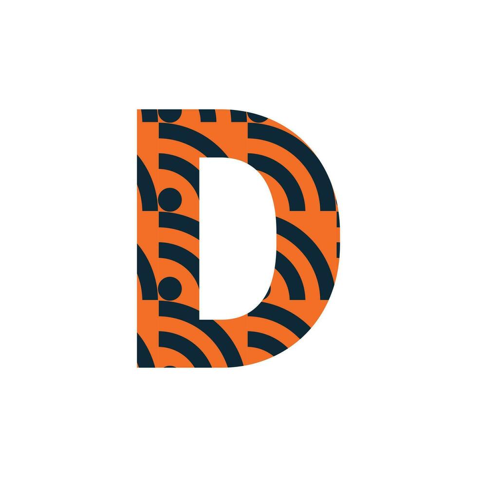 D letter logo or d text logo and d word logo design. vector