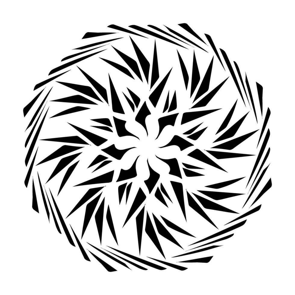 negro tribal mandala elemento ilustración diseño. Perfecto para tatuajes, iconos, antecedentes elementos y fondos de pantalla, pegatinas vector