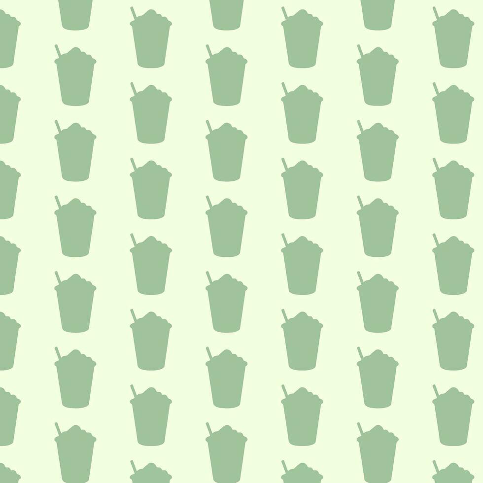 Milk tea glass pattern for background, wrapping paper, backdrop, fabric, etc. vector