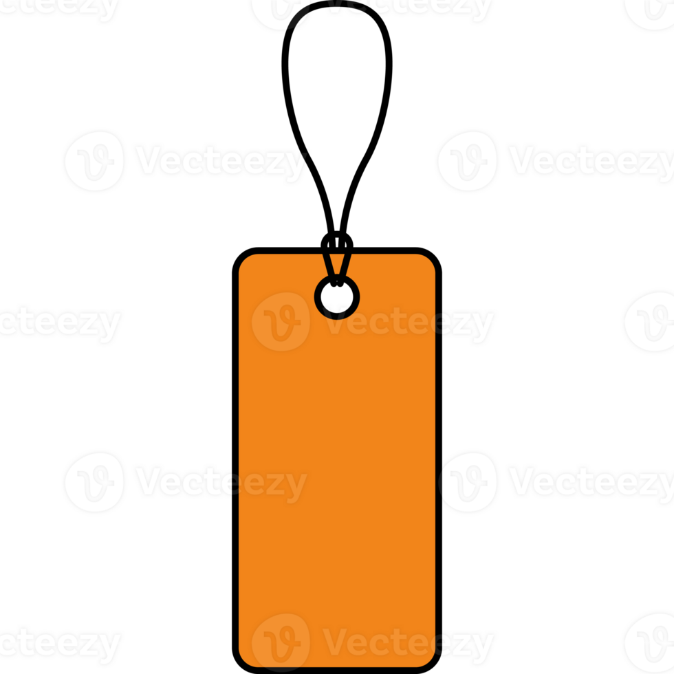 Price tag label flat line png