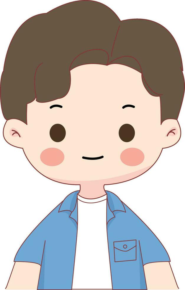 Illustration of a cute handsome man, cute handsome man cartoon character vector