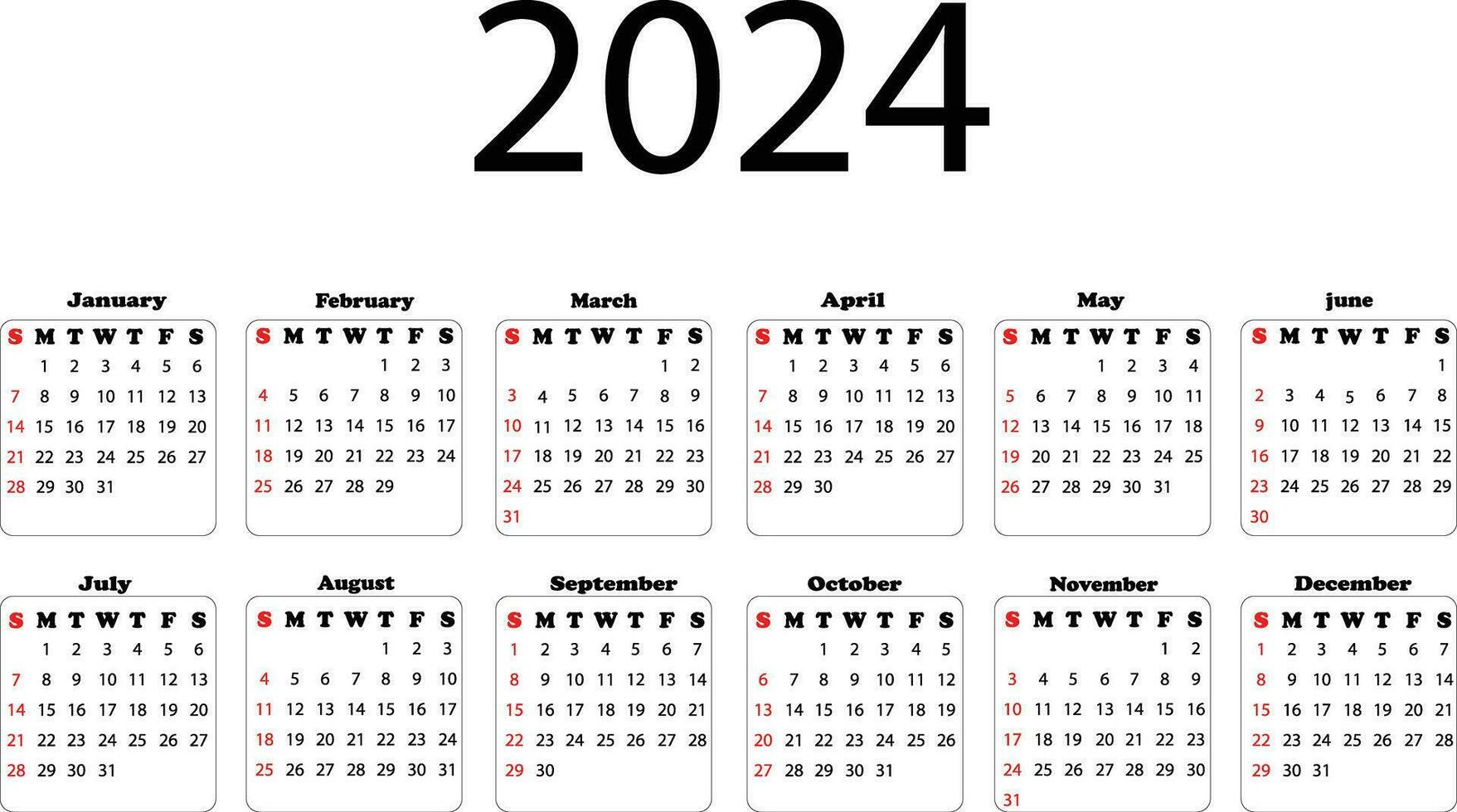 2024 calender design . 2024 new calender design . vector