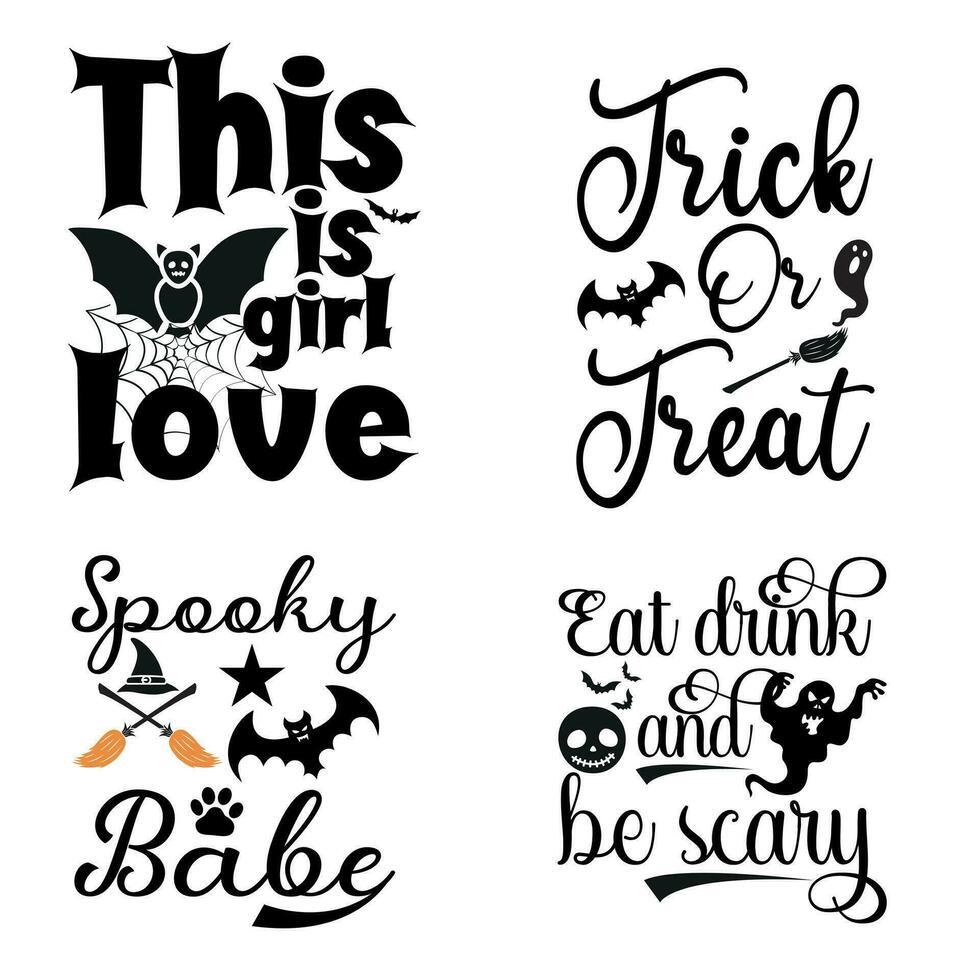 Halloween typography design vector