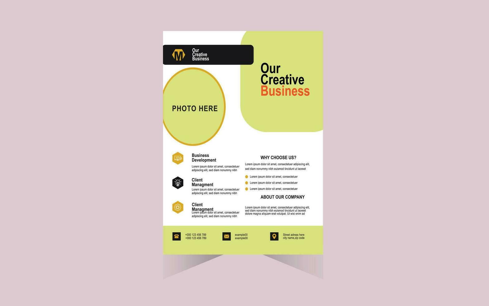 Corporate business marketing flyer vector