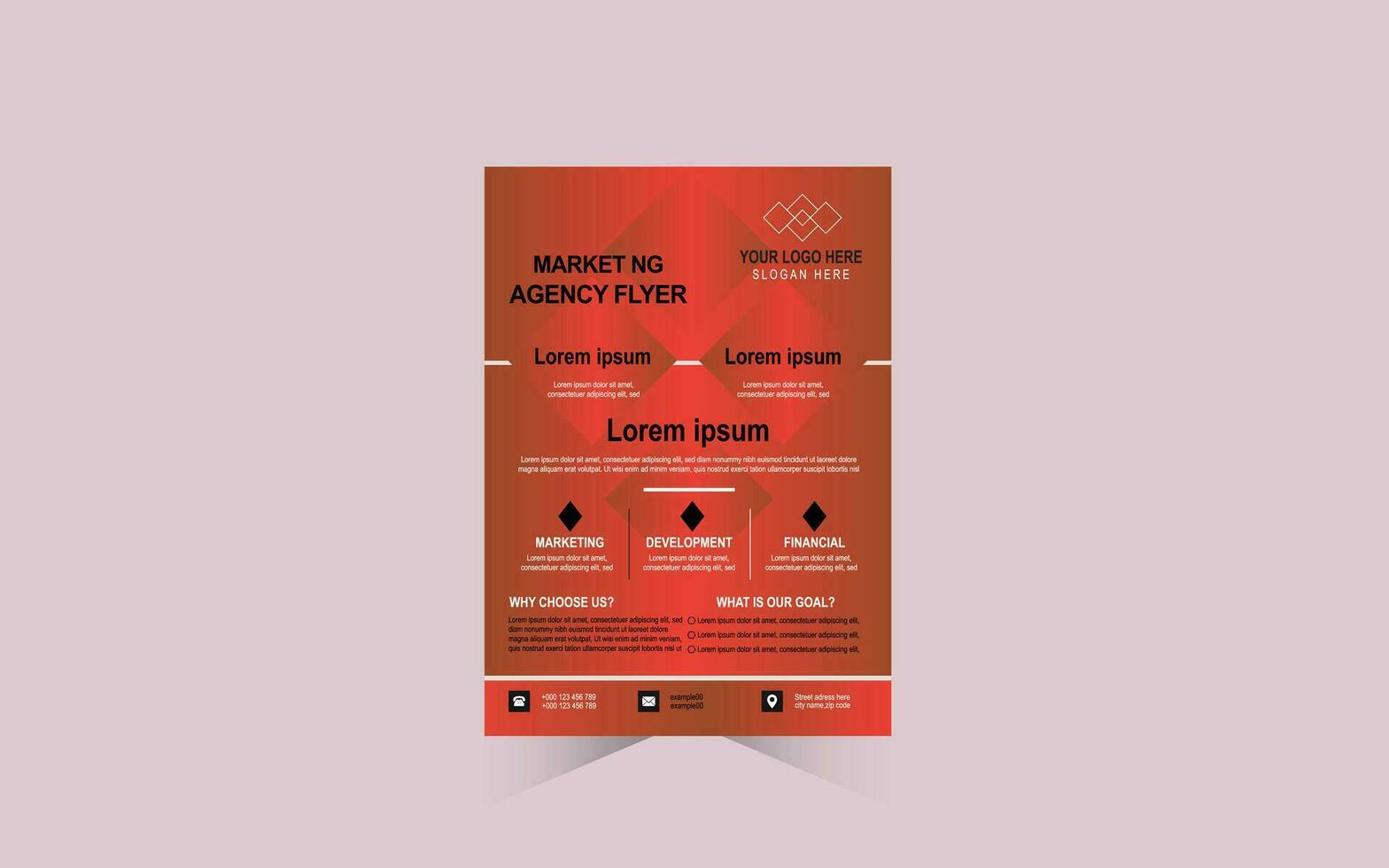 Corporate business marketing flyer vector