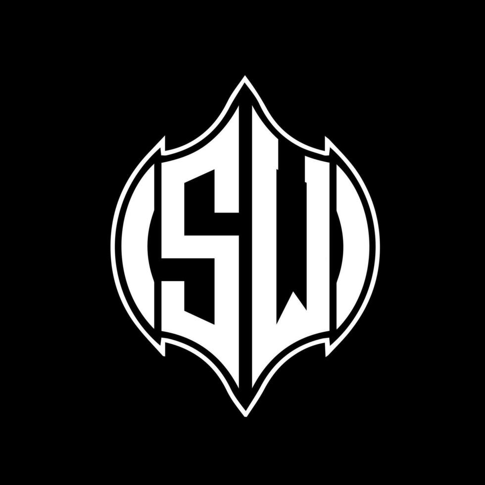 SW letter logo design. SW creative monogram initials letter logo concept. SW Unique modern flat abstract vector letter logo design.