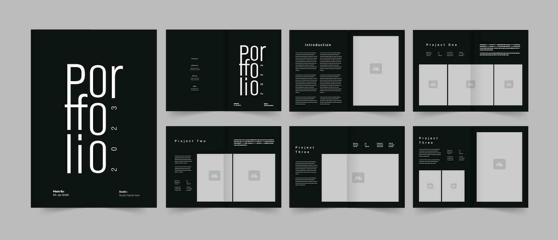 Architecture portfolio Interior portfolio design vector