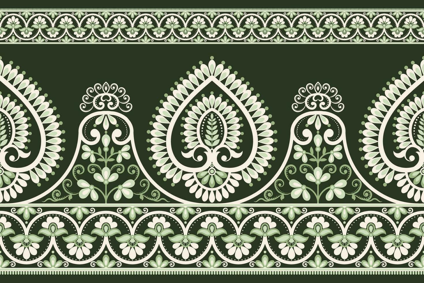 Botanical Seamless. Background Seamless Pattern Geometric Ethnic pattern design  for background, carpet, wallpaper, clothing, wrapping, Batik, fabric, printing textile illustration. vector