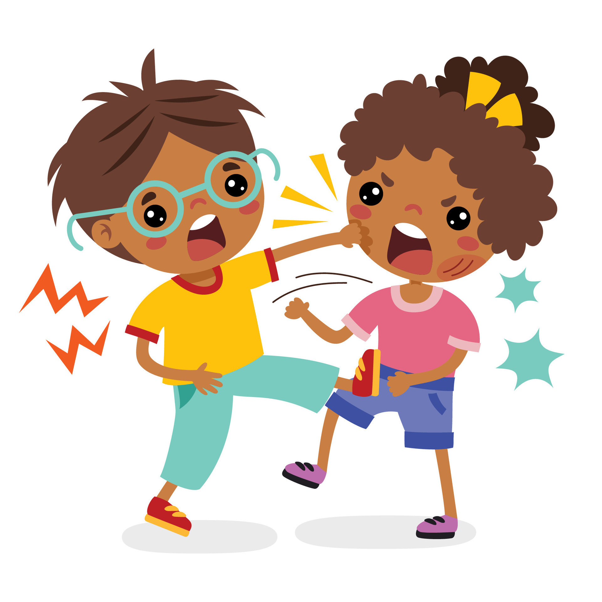 Cartoon Drawing Of Angry Kids Fighting 27708784 Vector Art at Vecteezy