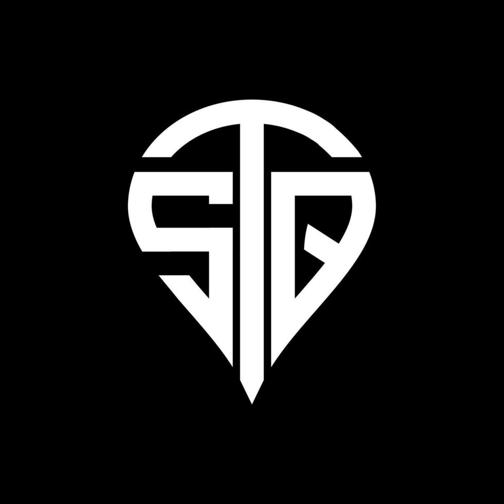 STQ letter logo design. STQ creative monogram initials letter logo concept. STQ Unique modern flat abstract vector letter logo design.