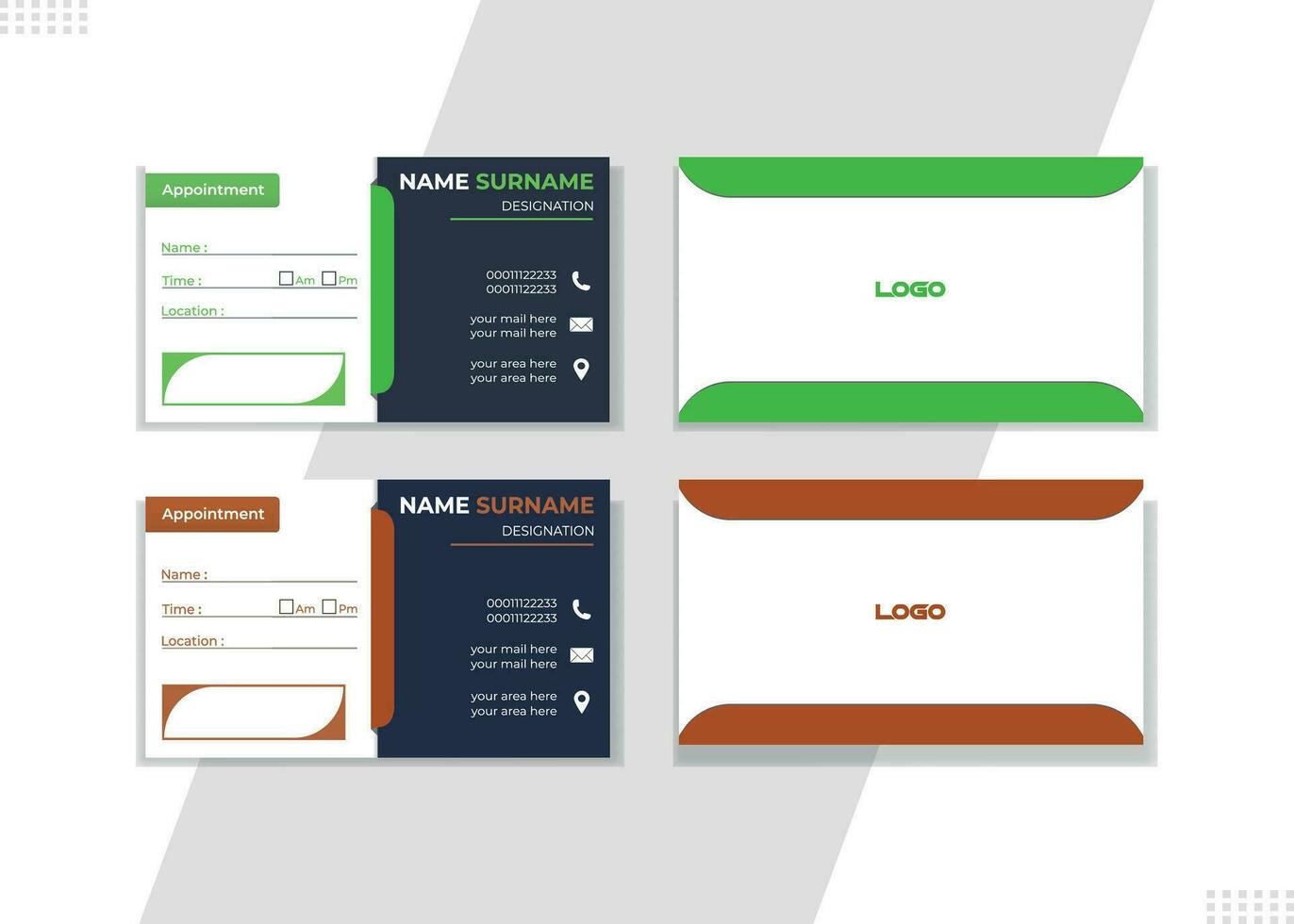 Appointment Card Design. vector