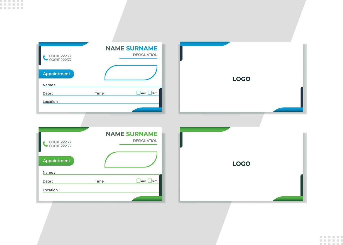 Appointment Card Design. vector