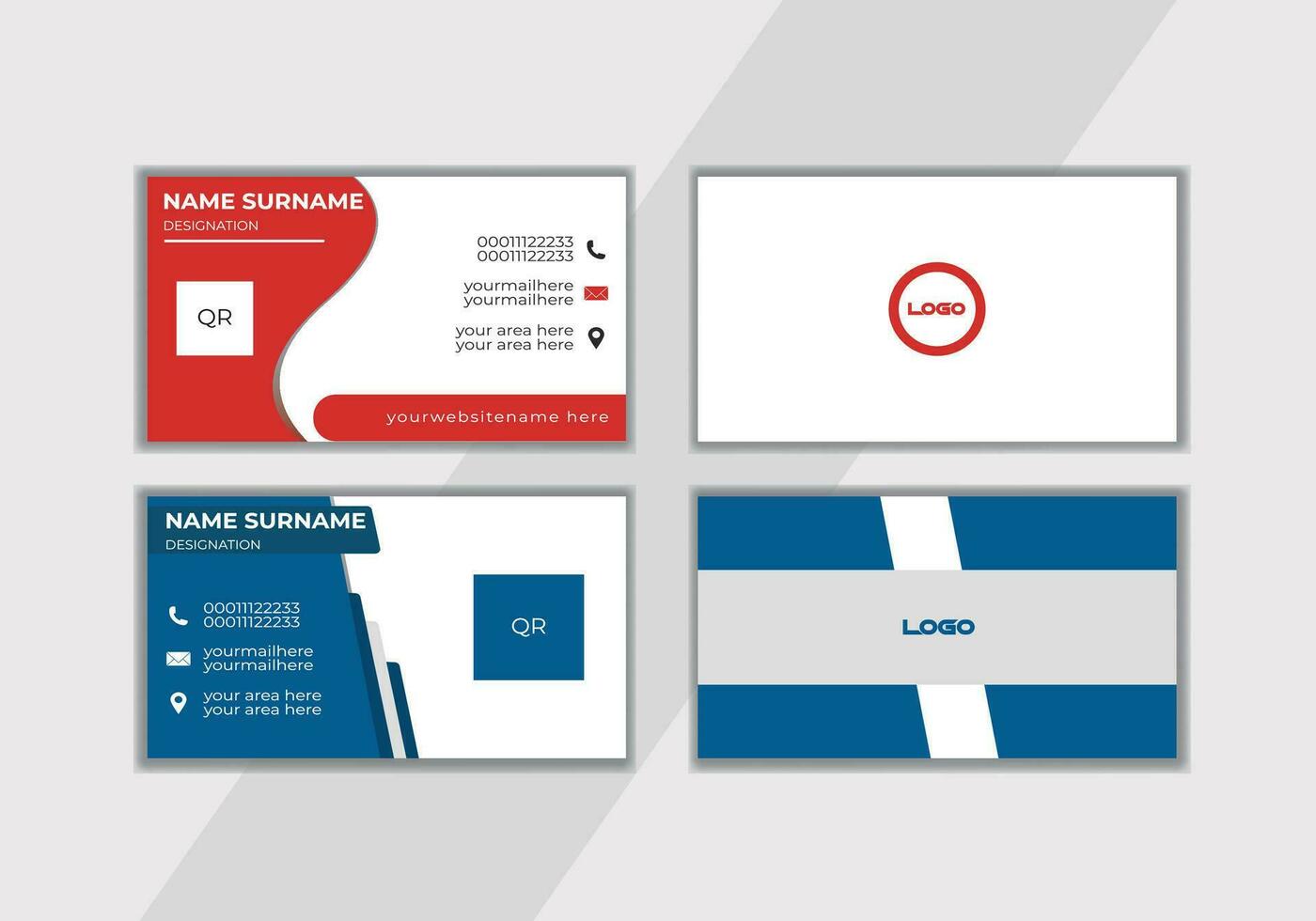 Business Card design Template. vector