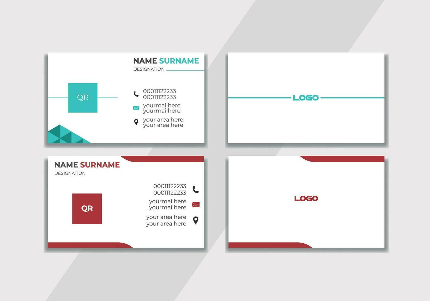 Business Card design Template. vector