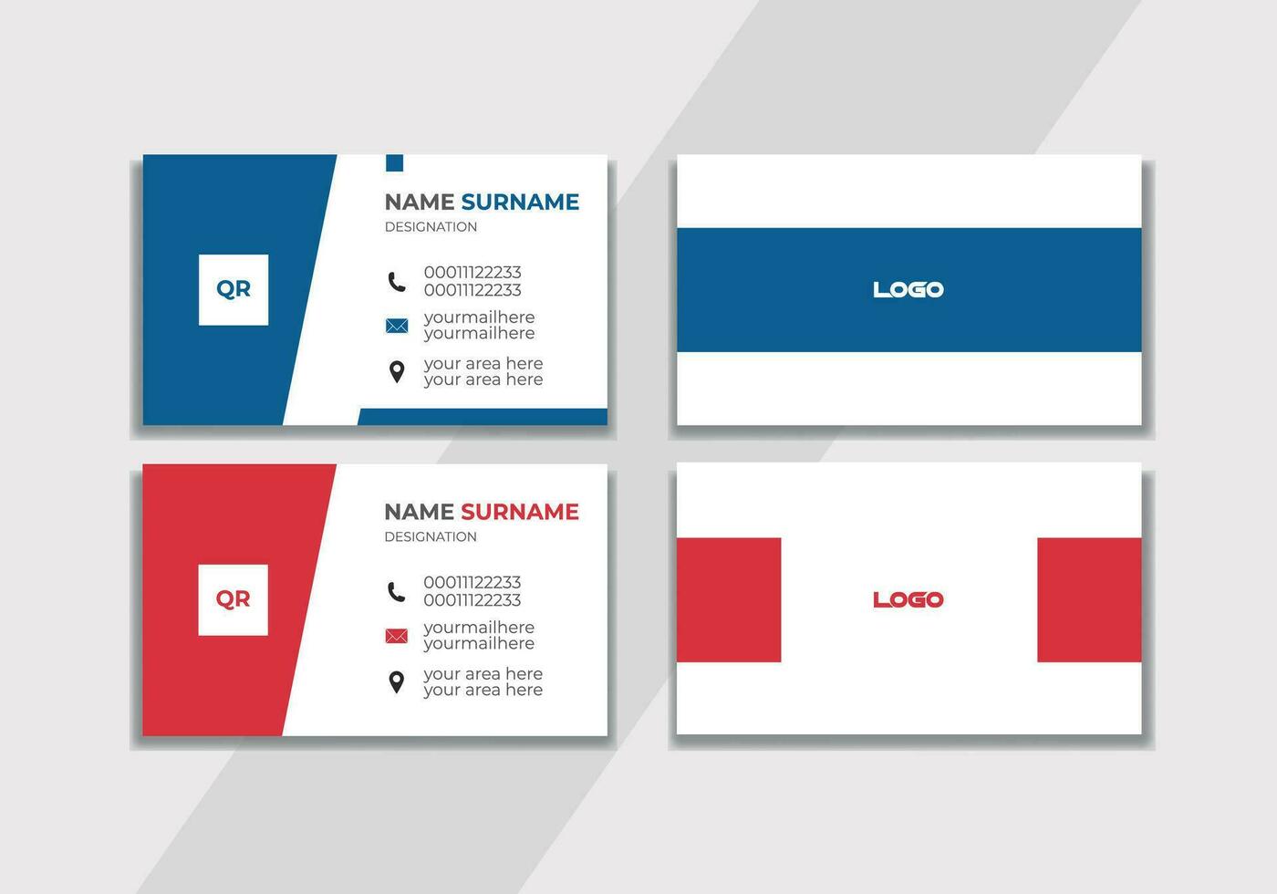 Business Card design Template. vector