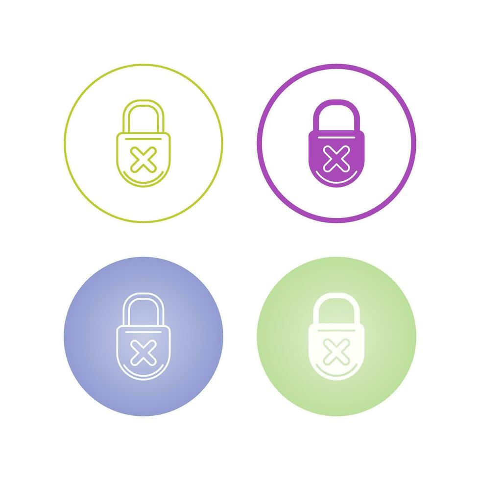 Unprotected Vector Icon