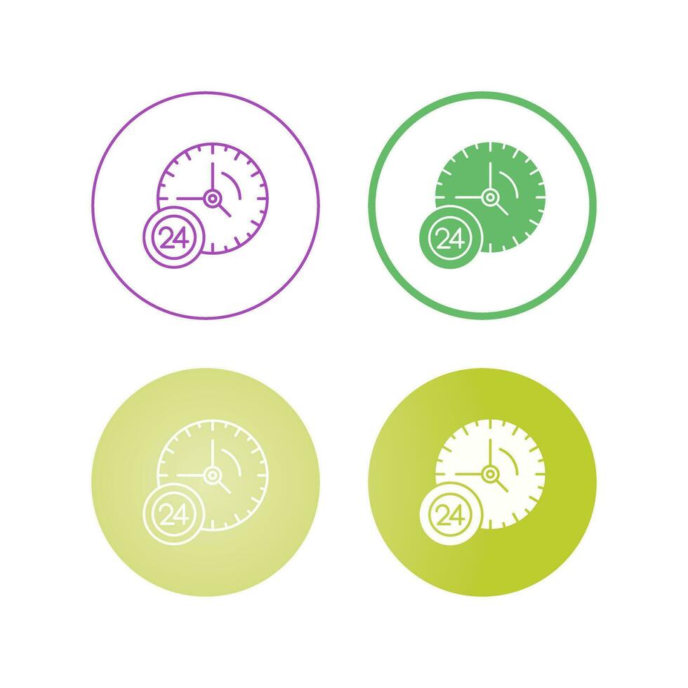 24 Hour Service Vector Icon