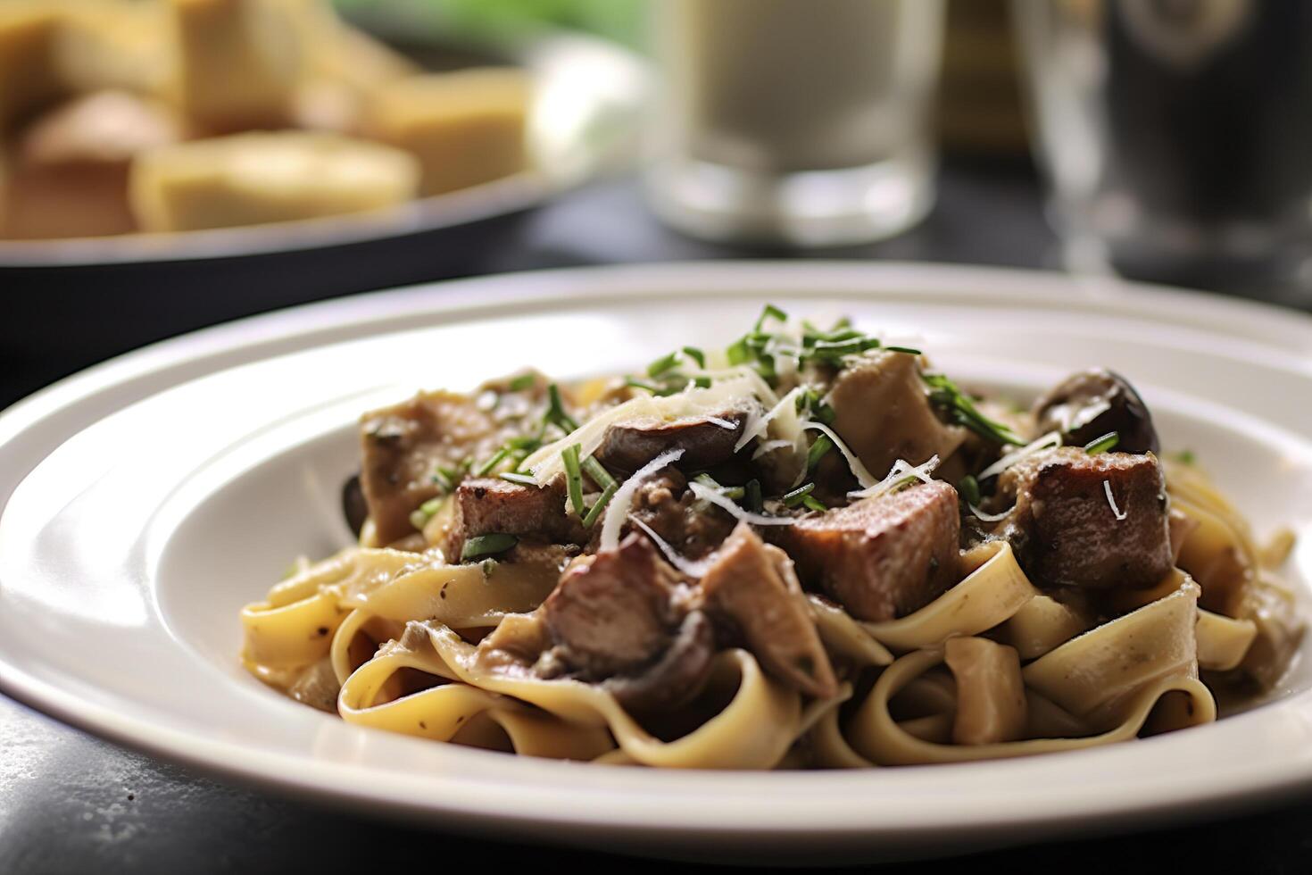 Tagliatelle with sausage and porcini, Pasta with sausage and summer cep