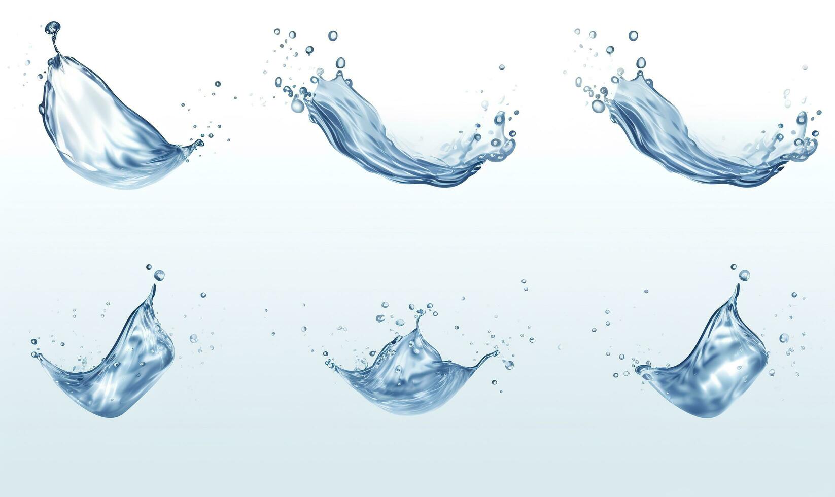 The water crown splashes with drops.Generative AI photo