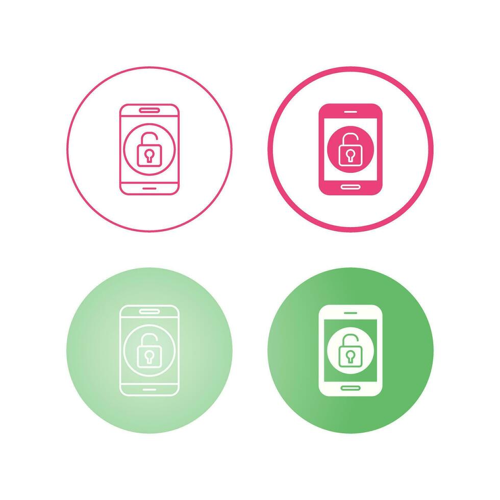 Unlock Mobile Vector Icon
