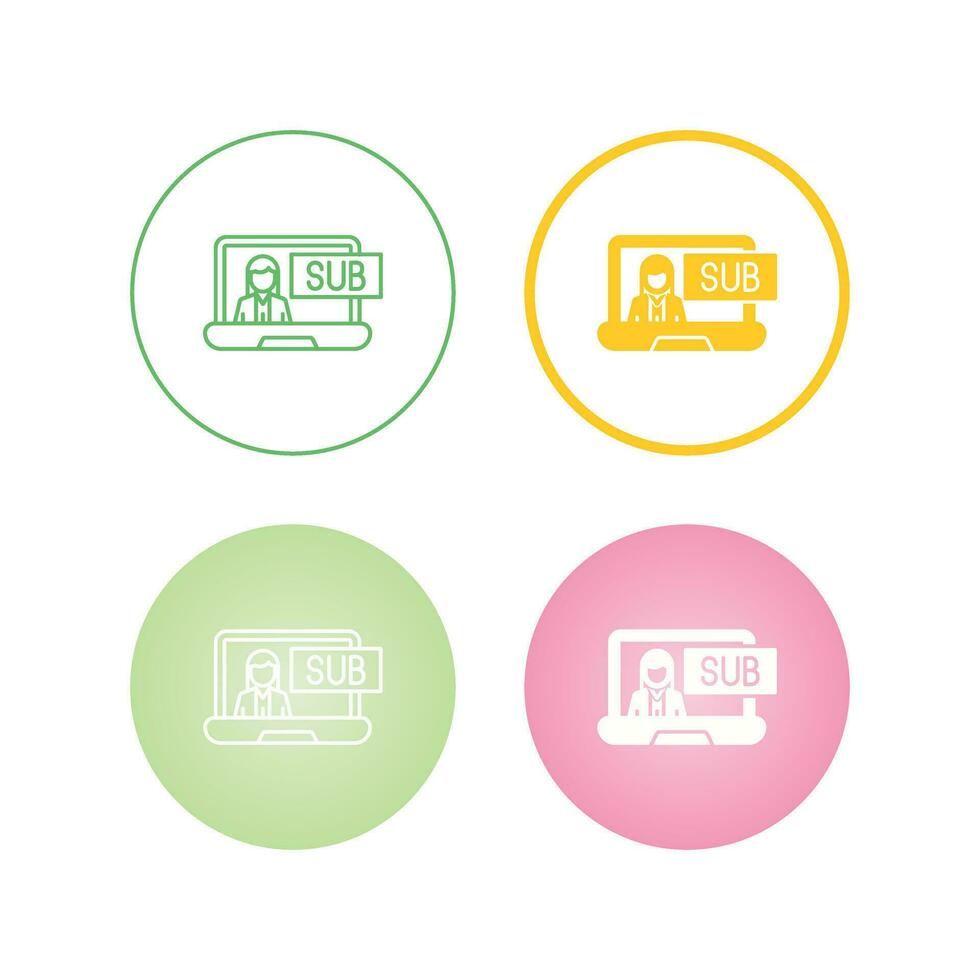 Subscriber Model Vector Icon