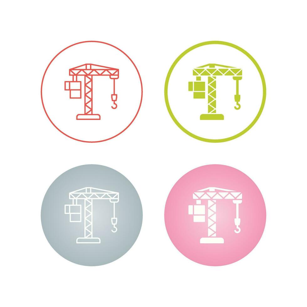Crane Lifting Vector Icon